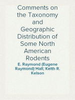 Comments on the Taxonomy and Geographic Distribution of Some North American Rodents