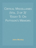 Critical Miscellanies (Vol. 3 of 3)
Essay 5