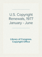 U.S. Copyright Renewals, 1977 January - June