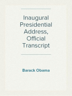 Inaugural Presidential Address, Official Transcript