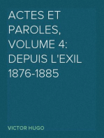Actes et Paroles, Volume 4: Depuis l'Exil 1876-1885