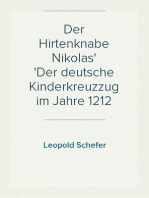 Der Hirtenknabe Nikolas
Der deutsche Kinderkreuzzug im Jahre 1212