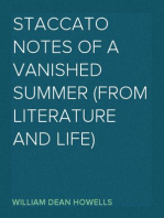 Staccato Notes of a Vanished Summer (from Literature and Life)