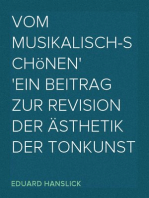 Vom Musikalisch-Schönen
Ein Beitrag zur Revision der Ästhetik der Tonkunst