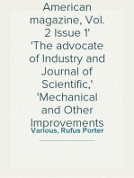 Scientific American magazine, Vol. 2 Issue 1
The advocate of Industry and Journal of Scientific,
Mechanical and Other Improvements