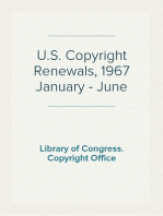 U.S. Copyright Renewals, 1967 January - June