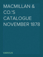 Macmillan & Co.'s Catalogue November 1878