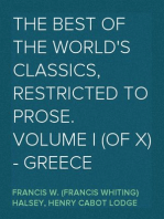 The Best of the World's Classics,  Restricted to prose. Volume I (of X) - Greece