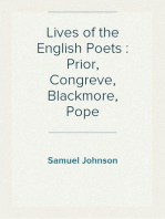 Lives of the English Poets : Prior, Congreve, Blackmore, Pope