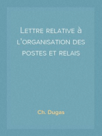 Lettre relative à l'organisation des postes et relais