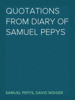 Quotations from Diary of Samuel Pepys