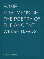 Some Specimens of the Poetry of the Ancient Welsh Bards