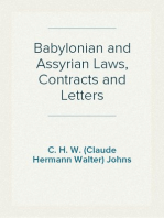 Babylonian and Assyrian Laws, Contracts and Letters