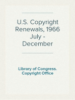 U.S. Copyright Renewals, 1966 July - December
