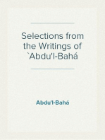Selections from the Writings of `Abdu'l-Bahá