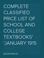 Complete Classified Price List of School and College Textbooks
January 1915