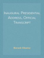 Inaugural Presidential Address, Official Transcript