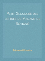 Petit Glossaire des lettres de Madame de Sévigné