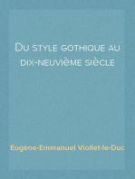 Du style gothique au dix-neuvième siècle