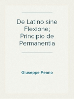 De Latino sine Flexione; Principio de Permanentia
