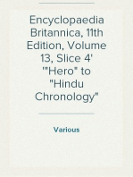 Encyclopaedia Britannica, 11th Edition, Volume 13, Slice 4
"Hero" to "Hindu Chronology"