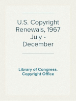 U.S. Copyright Renewals, 1967 July - December