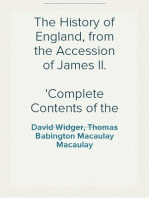 The History of England, from the Accession of James II.
Complete Contents of the Five Volumes