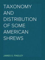 Taxonomy and Distribution of Some American Shrews