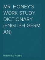 Mr. Honey's Work Study Dictionary (English-German)