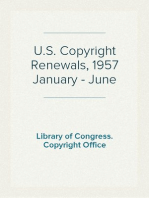 U.S. Copyright Renewals, 1957 January - June