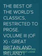 The Best of the World's Classics,  Restricted to prose. Volume III (of X) - Great Britain and Ireland I