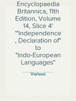 Encyclopaedia Britannica, 11th Edition, Volume 14, Slice 4
"Independence, Declaration of" to "Indo-European Languages"