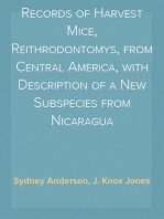 Records of Harvest Mice, Reithrodontomys, from Central America, with Description of a New Subspecies from Nicaragua