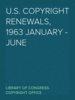 U.S. Copyright Renewals, 1963 January - June