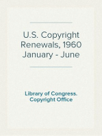 U.S. Copyright Renewals, 1960 January - June