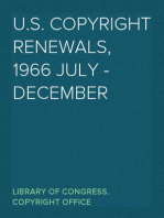 U.S. Copyright Renewals, 1966 July - December
