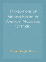 Translations of German Poetry in American Magazines 1741-1810