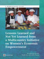 Lessons Learned and Not Yet Learned from a Multicountry Initiative on Women's Economic Empowerment