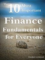 The Ten Most Important Finance Fundamentals for Everyone