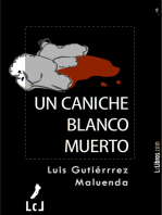 Un caniche blanco muerto