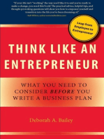 Think Like an Entrepreneur: What You Need to Consider Before You Write a Business Plan