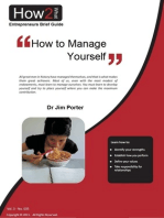 How to Manage Yourself