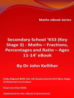 Secondary School ‘KS3 (Key Stage 3) - Maths – Fractions, Percentages and Ratio– Ages 11-14’ eBook
