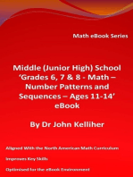 Middle (Junior High) School ‘Grades 6, 7 & 8 - Math – Number Patterns and Sequences - Ages 11-14’ eBook