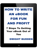 How To Write An eBook For Fun and Profit