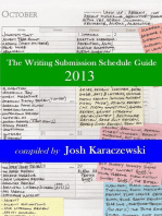 The Writing Submission Schedule Guide 2013