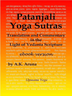 Patanjali Yoga Sutras: Translation and Commentary in the Light of Vedanta Scripture