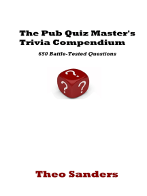 Read The Pub Quiz Master S Trivia Compendium Online By Theo Sanders Books