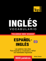 Vocabulario Español-Inglés Británico: 9000 Palabras Más Usadas