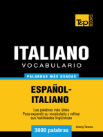 Vocabulario Español-Italiano: 3000 Palabras Más Usadas